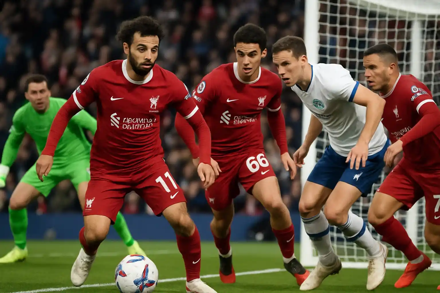 Salah và đồng đội áp sát khung thành đối thủ